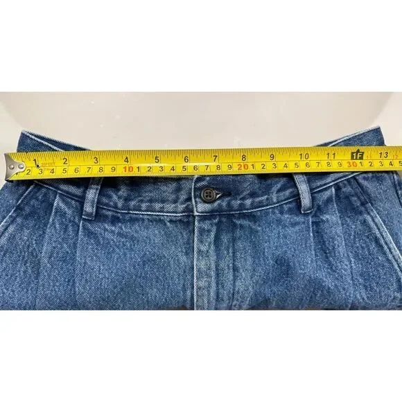 Ralph Lauren Women’s Vintage Denim Shorts 1990’s Y2K Pleated Sz. 10 - Picture 3 of 6